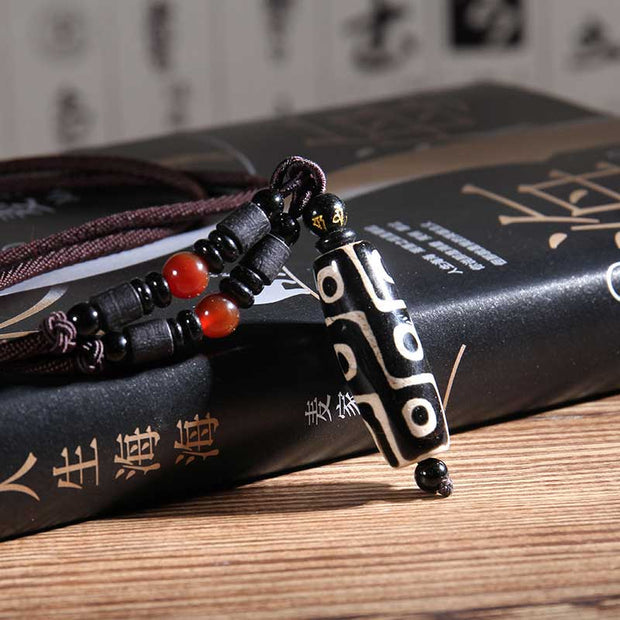 Buddha Stones Tibetan Nine-Eye Dzi Bead Wealth Necklaces & Pendants (Extra 35% Off | USE CODE: FS35) - Black - image 3