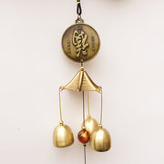 Buddha Stones Blessing Letter Elephant Bagua Auspicious Coin Wall Hanging Chime Bell Handmade Home Decoration - image 2