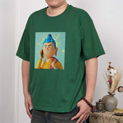 Buddha Stones Funny Cartoon Buddha Tee T-shirt T-Shirts BS 3