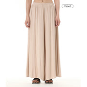 Buddha Stones Solid Color Loose Modal Wide Leg Pants With Pockets 11