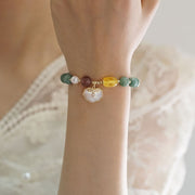 Buddha Stones Jade Sea shell Ruyi Lock Luck Bracelet Bracelet BS 3