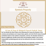 Buddha Stones Buddha Liuli Lotus Six Character Om Mani Padme Hum Peace Necklace