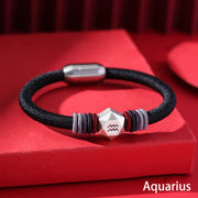 Buddha Stones 999 Sterling Silver 12 Constellations of the Zodiac Blessing Handmade String Bracelet (Extra 35% Off | USE CODE: FS35) - Aquarius - image 17