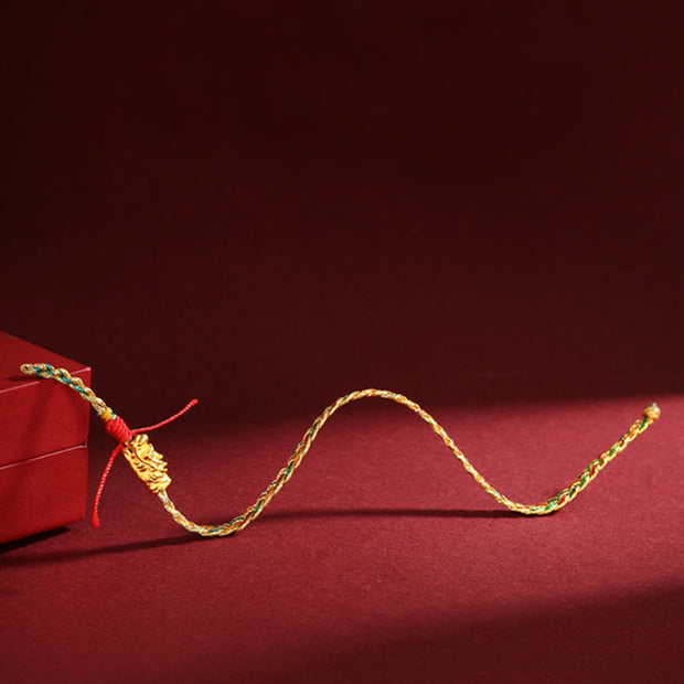 Buddha Stones Year of the Dragon Handmade Colorful Dragon Carved Success Braided Bracelet (Extra 35% Off | USE CODE: FS35) - image 5