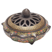 Buddha Stones Tibetan Floral Pattern Ceramic Blessing Incense Burner Decoration (Extra 35% Off | USE CODE: FS35) - image 18