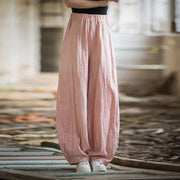 Buddha Stones Retro Tie Dye Harem Pants Casual Women's Yoga Pants With Pockets Harem Pants BS Pink(Regular Version) L(Waist 63cm/Hips 116cm/Length 102cm)