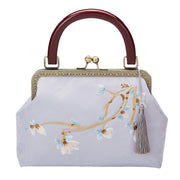 Buddha Stones Flower Embroidery Handbag Crossbody Bag Crossbody Bag&Handbags BS 6