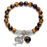 Buddha Stones Natural Gemstone Tree of Life Lucky Charm Stretch Bracelet Bracelet BS 26