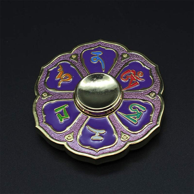 Buddha Stones Six True Words Fidget Spinner Blessing Finger Hand Spinner Decoration (Extra 30% Off | USE CODE: FS30) - Purple - image 9