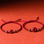 FREE Today: Peace And Happiness Cinnabar Peace Buckle Lotus Braided Bracelet FREE FREE 14