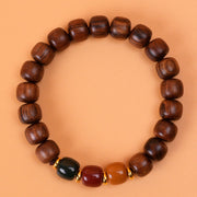 Buddha Stones Ebony Wood Rosewood Peace Balance Bracelet Bracelet BS 12