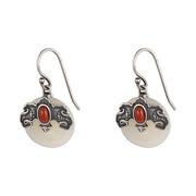 Buddha Stones 925 Sterling Silver Hetian Jade Red Agate Bat Prosperity Ring Earrings Set Bracelet Necklaces & Pendants BS 8