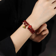 FREE Today: New Beginning Cinnabar Lotus Charm Double Wrap Blessing Bracelet