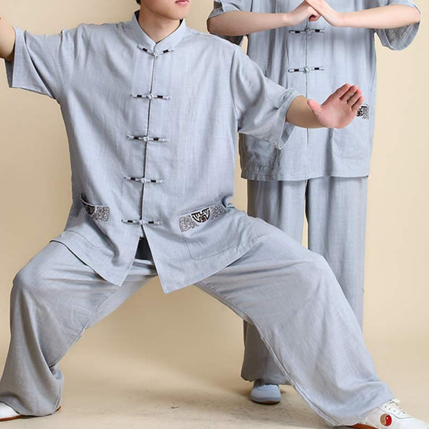 Buddha Stones Meditation Zen Prayer Spiritual Tai Chi Qigong Practice Unisex Embroidery Clothing Set (Extra 30% Off | USE CODE: FS30) - image 28