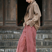 Buddha Stones Solid Color Tie Dye Long Sleeve Zen Meditation Open Front Jacket 26