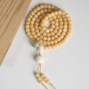 Buddha Stones Natural Bodhi Seed Lotus Dzi Bead Peace Harmony Charm Bracelet Mala Bracelet BS 5