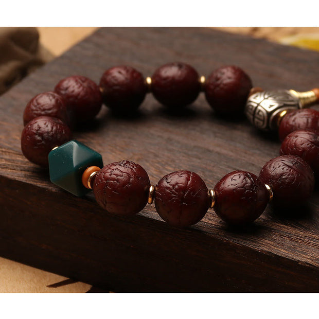 Buddha Stones Tibetan Bodhi Seed Agate Bead Luck Wealth Tassel Charm Wrist Mala (Extra 30% Off | USE CODE: FS30) - image 5