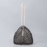 Buddha Stones Hand-woven Wooden Beads Shoulder Bag Handbags Shoulder Bag&Handbags BS 8