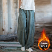 Buddha Stones Retro Tie Dye Harem Pants Casual Women's Yoga Pants With Pockets Harem Pants BS LightSeaGreen(Fleece Lined Version) L(Waist 63cm/Hips 116cm/Length 102cm)