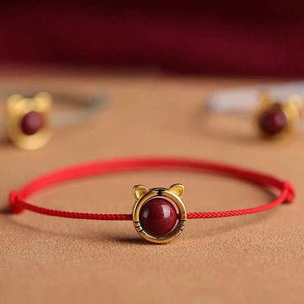 Buddha Stones Handmade Rabbit Tiger Cinnabar Keep Away Evil Spirits Braided String Bracelet (Extra 30% Off | USE CODE: FS30) - image 5