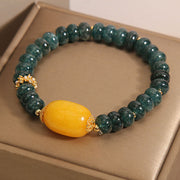 Buddha Stones Green Jade Abacus Beads Topaz Luck Bracelet