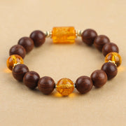 Buddha Stones Natural Phoebe Zhennan Wood Om Mani Padme Hum God Of Wealth Crystal Protection Bracelet (Extra 40% Off | USE CODE: FS40) - image 7