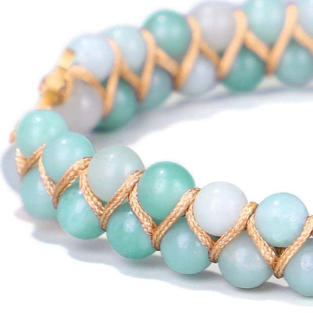 Buddha Stones Amazonite Beads Lotus Flower Balance Weave Bracelet (Extra 30% Off | USE CODE: FS30) - image 9