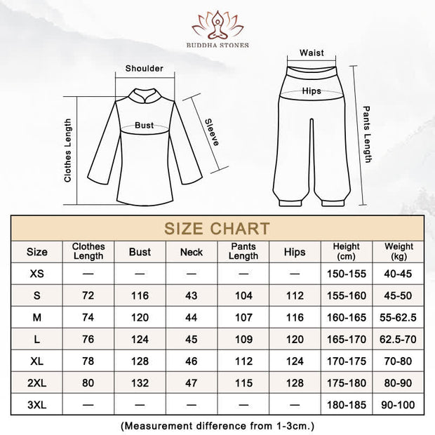Buddha Stones Tai Chi Qigong Meditation Prayer Spiritual Zen Practice Unisex Cotton Linen Clothing Set (Extra 30% Off | USE CODE: FS30) - image 3