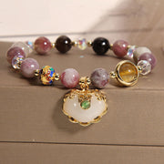 FREE Today: Blessing You With Good Luck Protection Lock Charm Crystal Bracelet