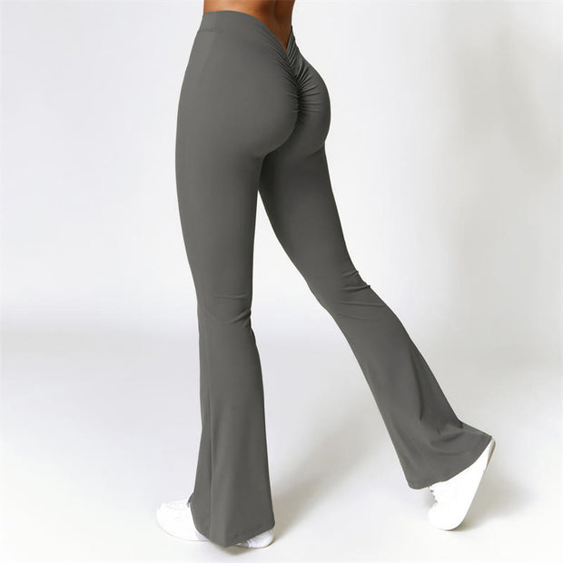 Buddha Stones High Waist Breathable Flare Pants For Sports Fitness Yoga