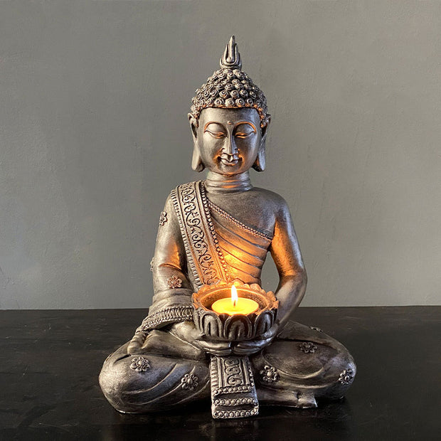 Buddha Stones Tibetan Buddha Blessing Decoration Candlestick