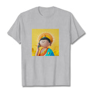 Buddha Stones Buddha Picks Up The Phone Tee T-shirt T-Shirts BS LightGrey 2XL