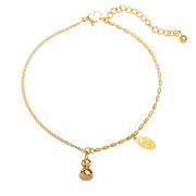 FREE Today: Wealth Prosperity 18k Gold Plated Copper Lucky Gourd Design Buckle Anklet FREE FREE 6