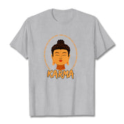 Buddha Stones Karma Buddha Tee T-shirt T-Shirts BS LightGrey 2XL