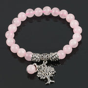 Buddha Stones Natural Gemstone Tree of Life Lucky Charm Stretch Bracelet Bracelet BS 9