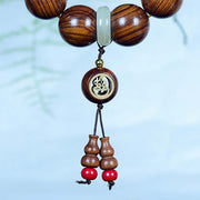 Buddha Stones Rosewood Warmth Calm Gourd Charm Bracelet Bracelet BS 6