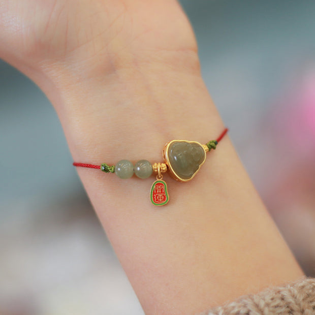 Buddha Stones Natural Jade Buddha Abundance Red String Weave Bracelet (Extra 30% Off | USE CODE: FS30) - image 4