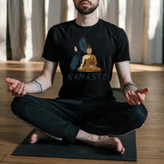 Buddha Stones NAMASTE Buddha Lotus Leaf Tee T-shirt T-Shirts BS 15