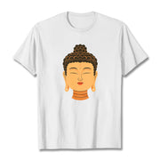 Buddha Stones Blessed Meditation Buddha Tee T-shirt T-Shirts BS White 2XL