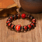Buddha Stones Tibetan Five God of Wealth Thangka Liuli Glass Bead Chinese Zodiac Protection Bracelet (Extra 35% Off | USE CODE: FS35) - Red God of Wealth(Horse/Snake) - 12mm - image 19