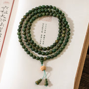 Buddha Stones 108 Mala Beads Green Sandalwood Boxwood Lotus Positive Bracelet (Extra 35% Off | USE CODE: FS35) - image 11