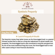 Buddha Stones Feng Shui Frog Coins Handmade Liuli Crystal Art Piece Wealth Home Office Decoration - image 4