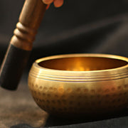 Buddha Stones Tibetan Sound Bowl Handcrafted for Relaxation and Mindfulness Meditation Singing Bowl Set