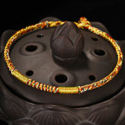 FREE Today: Auspicious Symbol Handmade Gold Multicolored Rope Bracelet Anklet FREE FREE 2