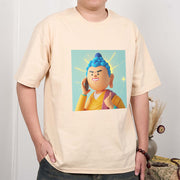 Buddha Stones Funny Cartoon Buddha Tee T-shirt T-Shirts BS 13