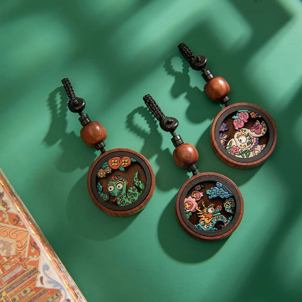 Buddha Stones Year Of The Dragon Hand Painted Chinese Zodiac Rosewood Carved Calm Key Chain (Extra 35% Off | USE CODE: FS35) - image 23