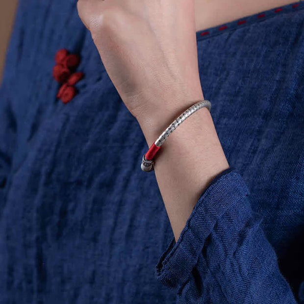 FREE Today: Good Fortune Tibet Om Mani Padme Hum Red String Bracelet Bangle