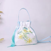 Buddha Stones Suzhou Embroidery Rabbit Lotus Epiphyllum Peony Magnolia Silk Tote Crossbody Bag Shoulder Bag Handbag 6