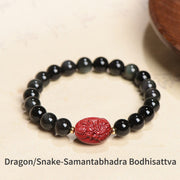 Buddha Stones Chinese Zodiac Natal Buddha Natural Black Obsidian Cinnabar Purification Bracelet (Extra 35% Off | USE CODE: FS35) - image 4