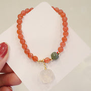 FREE Today: Remain Enthusiastic Red Agate Chalcedony Cat Paw Jade Positive Bracelet